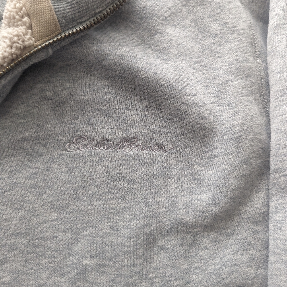 Eddie Bauer Men's Size XLarge Signature Faux Shearling-Lined Full Zip Sweatshirt